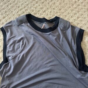 Free People Gray and Blue Tank Top